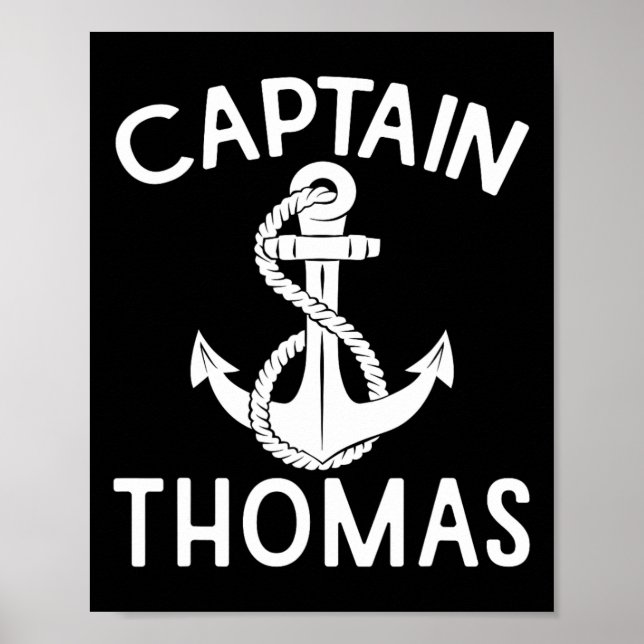 Captain Thomas Anchor Yacht Boating Ship Boat  Poster (Vorne)