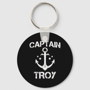 Captain Troy Funny Birthday Personalisiert Name Bo Schlüsselanhänger