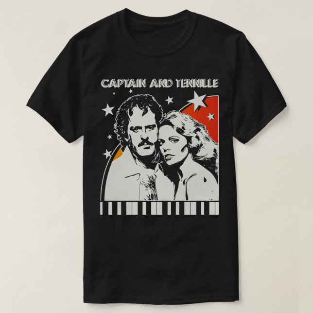 Captain und Tennille 70er Concert Fade T-Shirt (Design vorne)