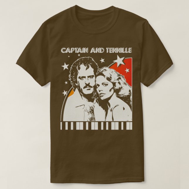Captain und Tennille 70er Concert Fade T-Shirt (Design vorne)