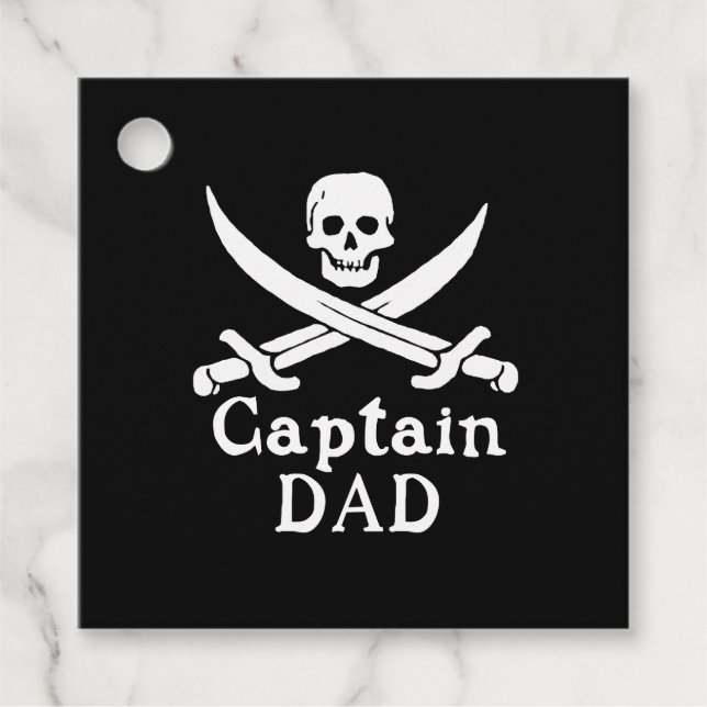 Captain Vater - Classic Geschenkanhänger (Vorderseite)