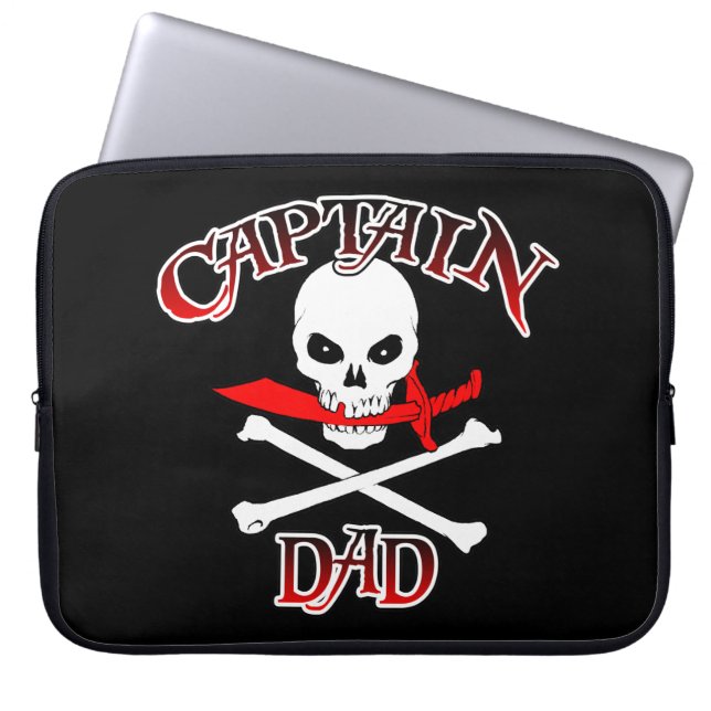 Captain Vater Laptopschutzhülle (Vorderseite)