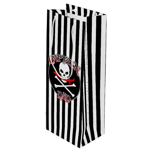 Captain Vater Wine Bag Geschenktüte Für Weinflaschen (Vorderseite Schrägansicht)