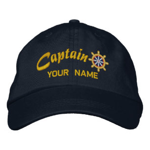 CAPTAIN Wheel, anpassbar für Ihr Namensschiff Bestickte Baseballkappe