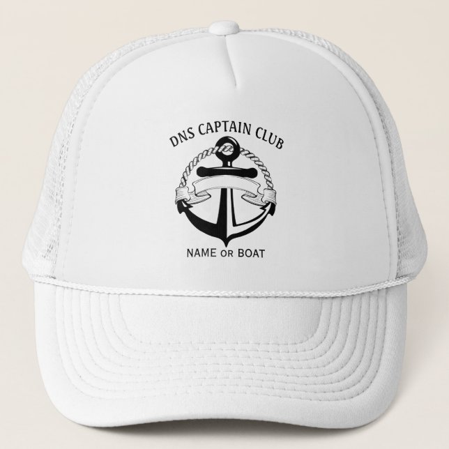 Captain Your Boat Name  Truckerkappe (Vorderseite)