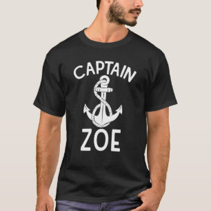 Captain Zoe Schiff Segelboot Yacht T-Shirt
