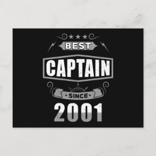 Captain's Birthday Best Captain Since 2001 Postkarte
