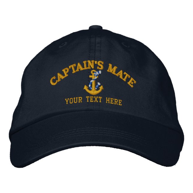 Captain's Mate Anchor leicht Personalisiert Bestickte Baseballkappe (Vorderseite)