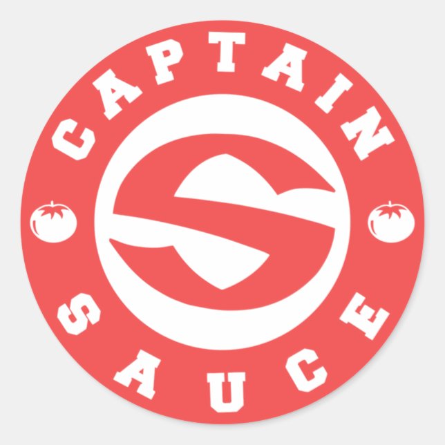 Captainsauce-Logo Runder Aufkleber (Vorderseite)