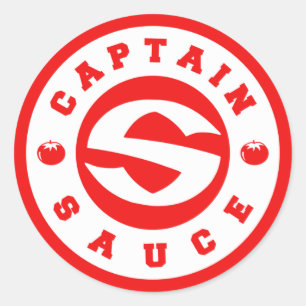 CaptainSauce Tomato Runder Aufkleber