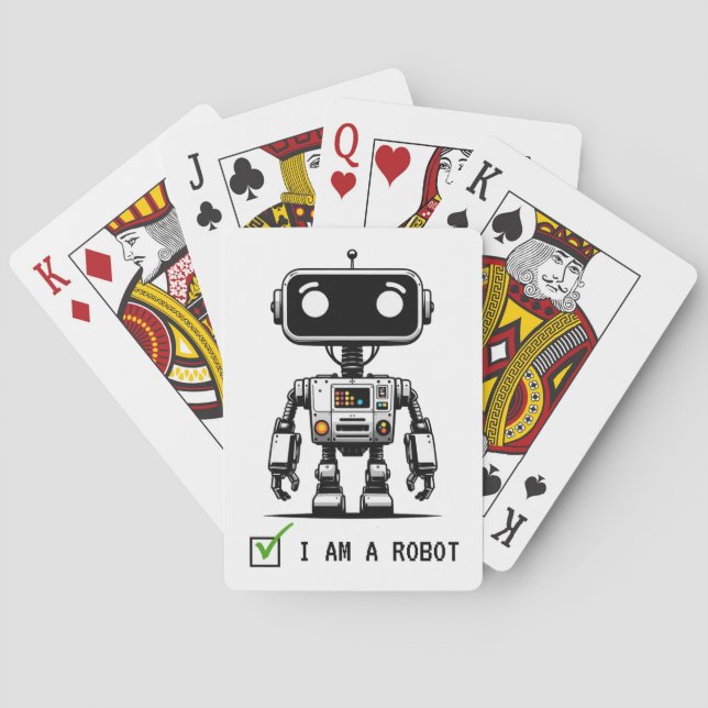Captcha Robot – I am a Robot Spielkarten (Rückseite)