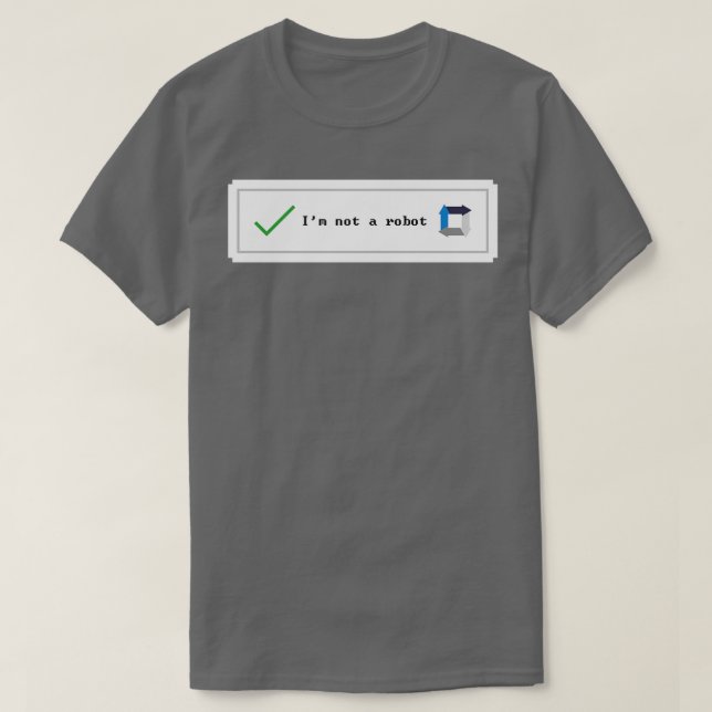 Captcha-Roboter T-Shirt (Design vorne)