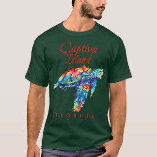 Captiva Insel Florida Wasserfarbenschildkröte T-Shirt