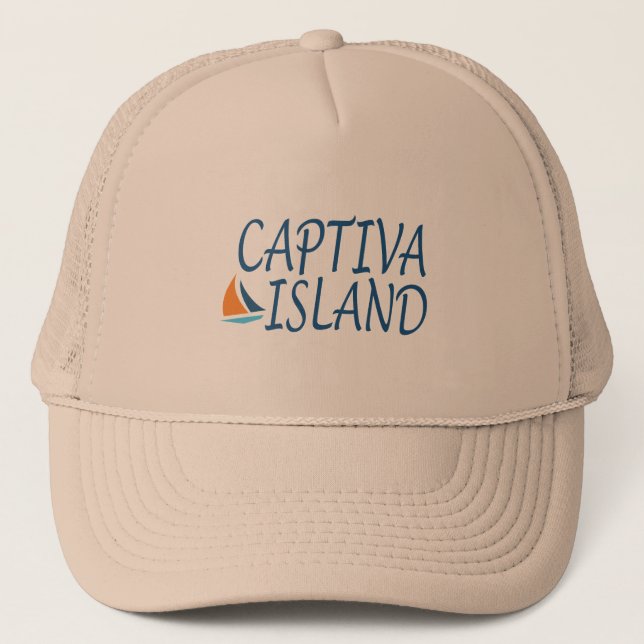 Captiva Insel Truckerkappe (Vorderseite)