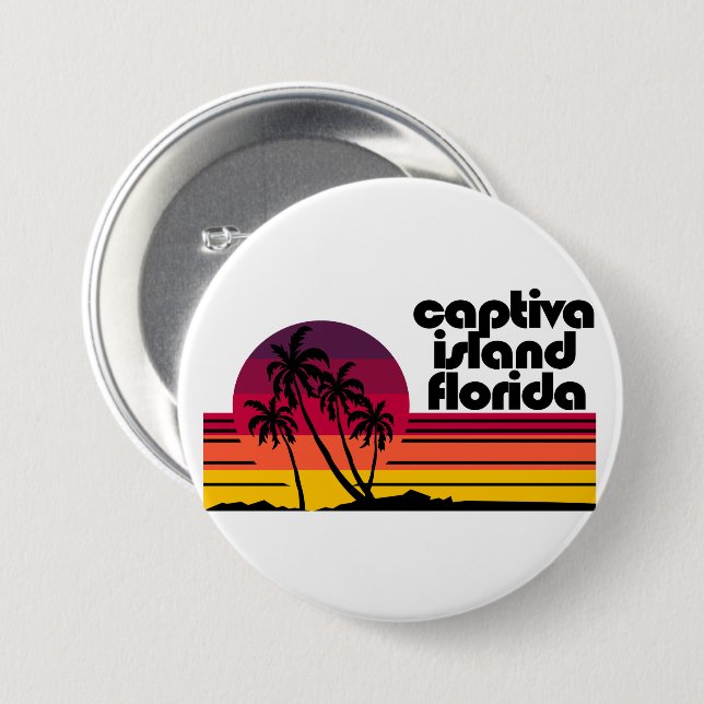 Captiva Island Florida Button (Vorne & Hinten)