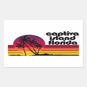 Captiva Island Florida Rechteckiger Aufkleber