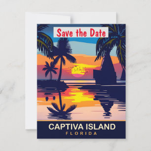 Captiva Island, Florida, Travel Postcard, Save The Date