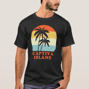 Captiva Island Florida Vintag Palme Tremola T-Shirt