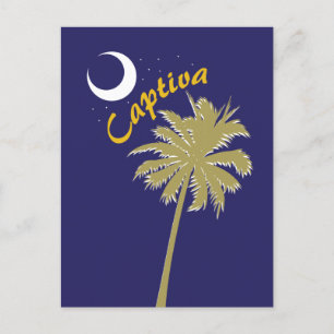 Captiva Island Night Postkarte