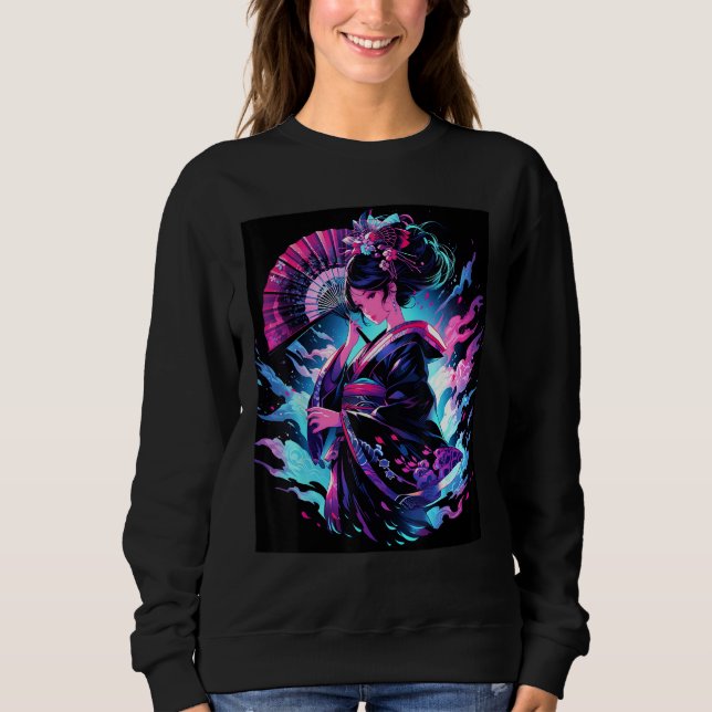 Captivating Geisha Essence of Grace Graphic Sweatshirt (Vorderseite)