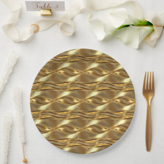 Captivating gold pattern pappteller