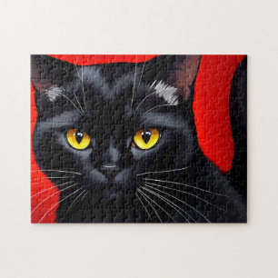 Captivating Kitty Art Portrait 252-teilige Black C Puzzle