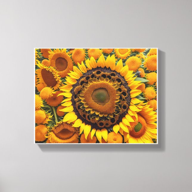 captivating scene of sunflowers leinwanddruck (Vorderseite)