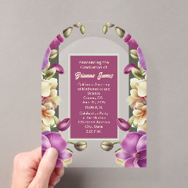 Captivation Orchids Akryllischer Abschluss Einladu Acryleinladungen