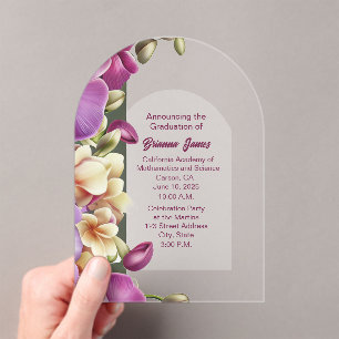 Captivation Orchids Akryllischer Abschluss Einladu Acryleinladungen