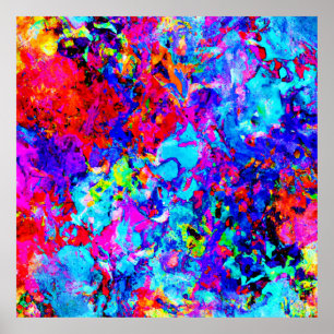 Captivierende Farbschemas Abstrakter Muster Poster