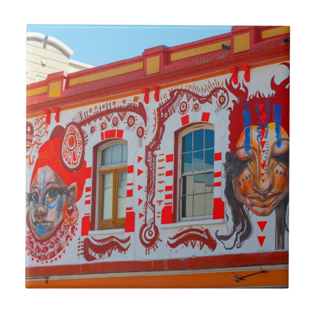 CapTown Cityscape Street Südafrika Fliese (Vorderseite)