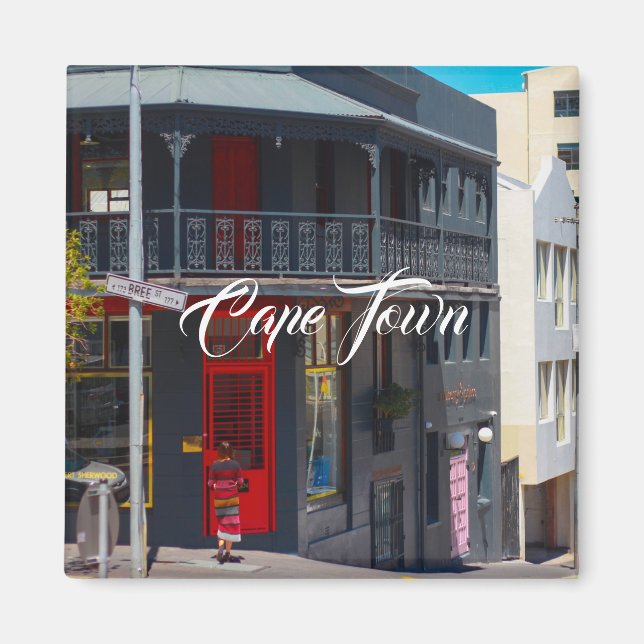 CapTown Cityscape Street Südafrika Magnet (Vorne)