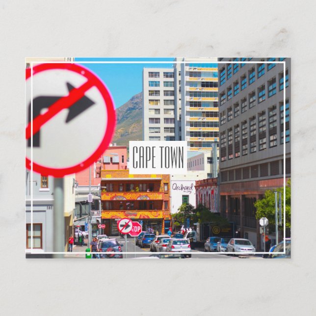 CapTown Cityscape Street Südafrika Postkarte (Vorderseite)