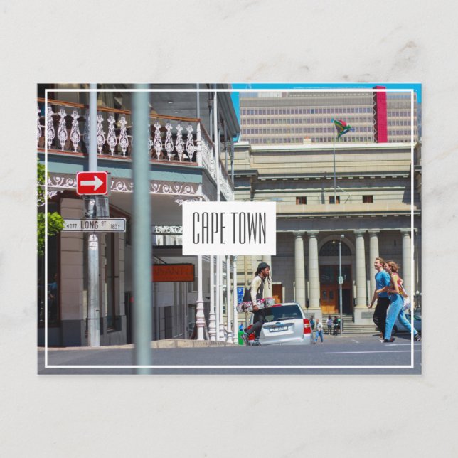 CapTown Cityscape Street Südafrika Postkarte (Vorderseite)