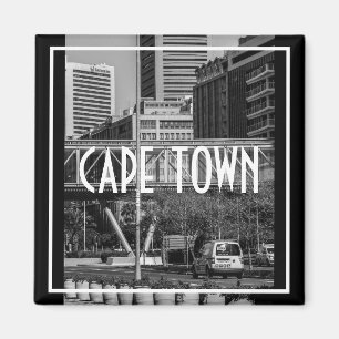 Captown Monochrome Cityscape Street Lifestyle Magnet