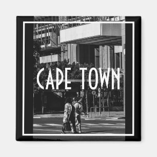 Captown Monochrome Cityscape Street Lifestyle Magnet