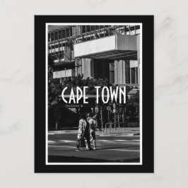 Captown Monochrome Cityscape Street Lifestyle Postkarte