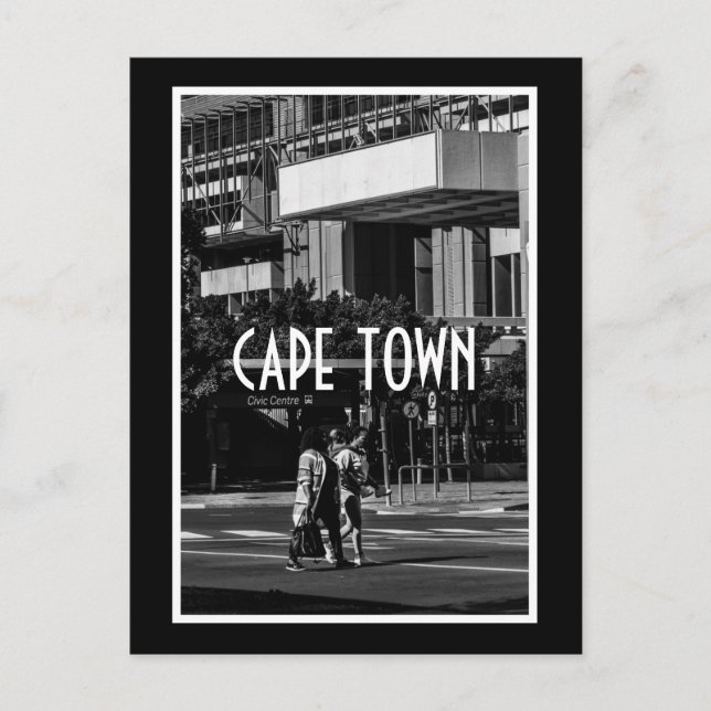 Captown Monochrome Cityscape Street Lifestyle Postkarte (Vorderseite)
