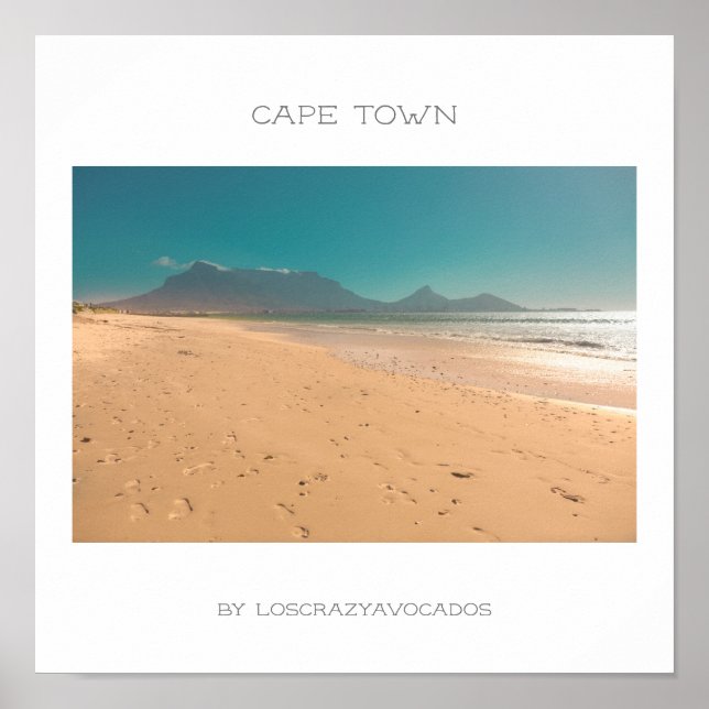 Captown Table Mountain Beach Poster (Vorne)