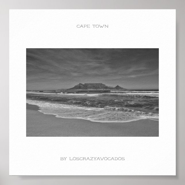 Captown Table Mountain Beach Poster (Vorne)