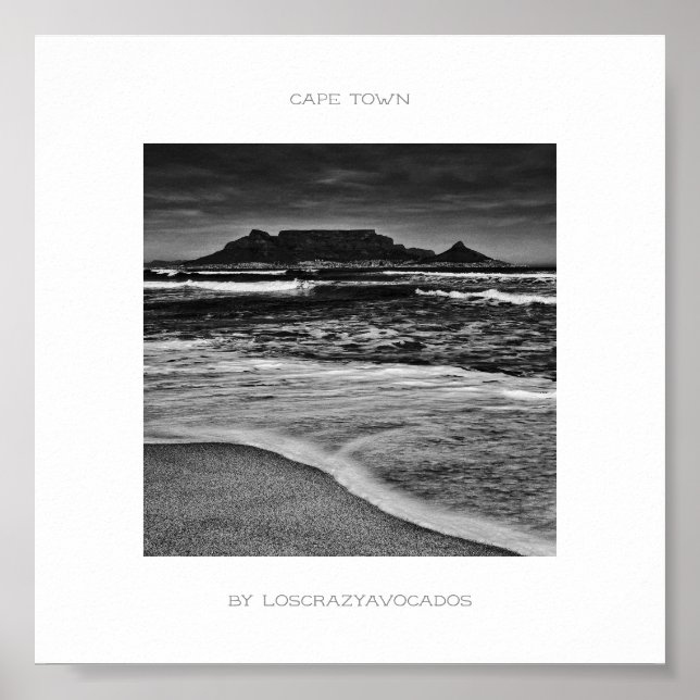 Captown Table Mountain Beach Poster (Vorne)