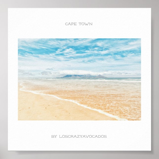 Captown Table Mountain Beach Poster (Vorne)