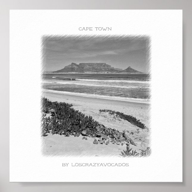 Captown Table Mountain Beach Poster (Vorne)