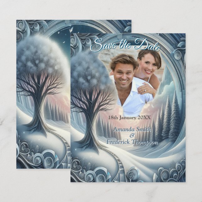 Capture Art Winter Scene & Snow and Ice Crystals Ankündigung (Vorne/Hinten)