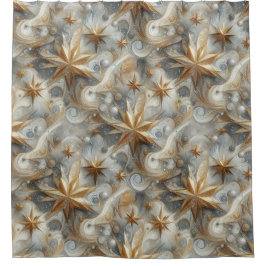 Capture Art Winter Scene & Snow and Ice Crystals Duschvorhang