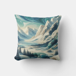 Capture Art Winter Scene & Snow and Ice Crystals Kissen