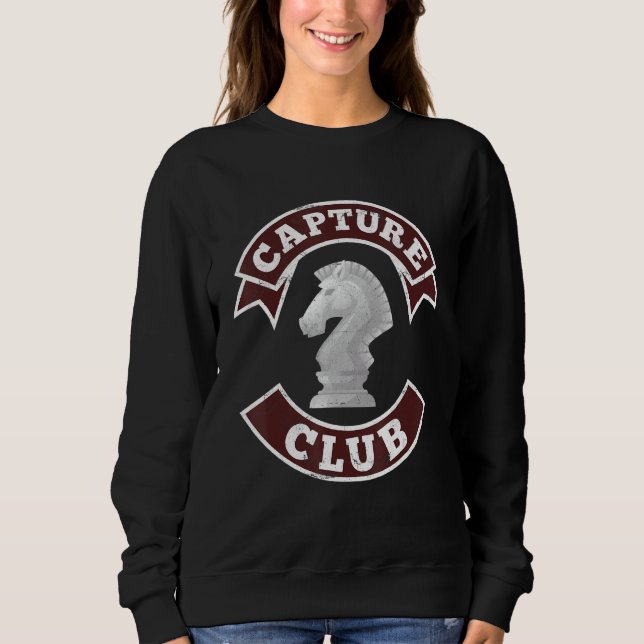 Capture Club Schach Checkmate Rittergabel Großmast Sweatshirt (Vorderseite)