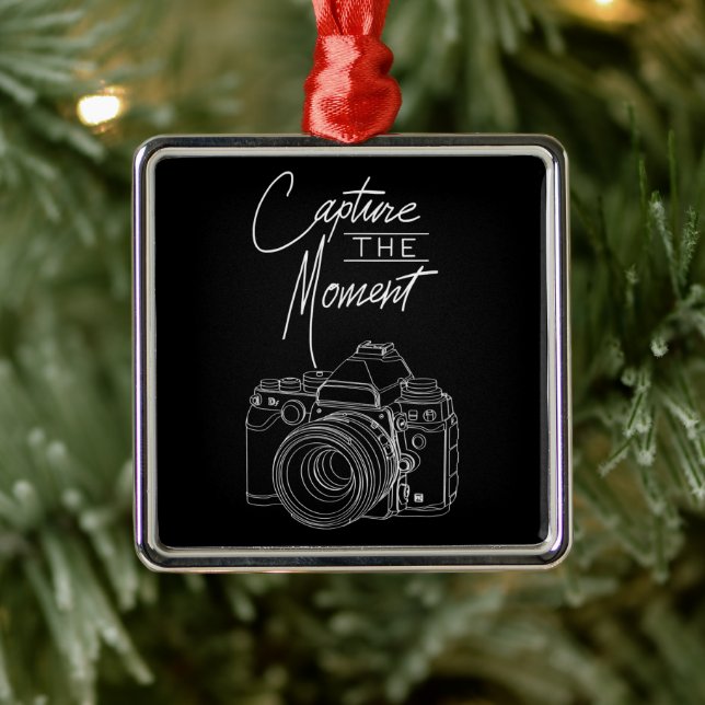 Capture Moment Kamera Fotograf. Ornament Aus Metall (Baum)