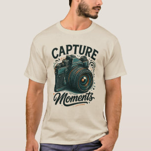 Capture Moments Retro-Kamera-Kunst-T-Shirt T-Shirt