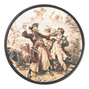 Capture, Pirate Blackbeard, Königin Anne's Rache Eishockey Puck